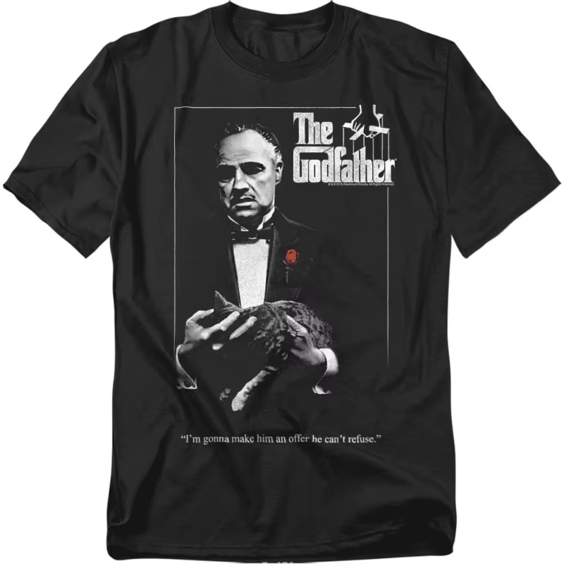 T-shirt Godfather Poster 2026 Nouvelle Collection Été Femme Vintage Respirant Streetwear Ample Décon