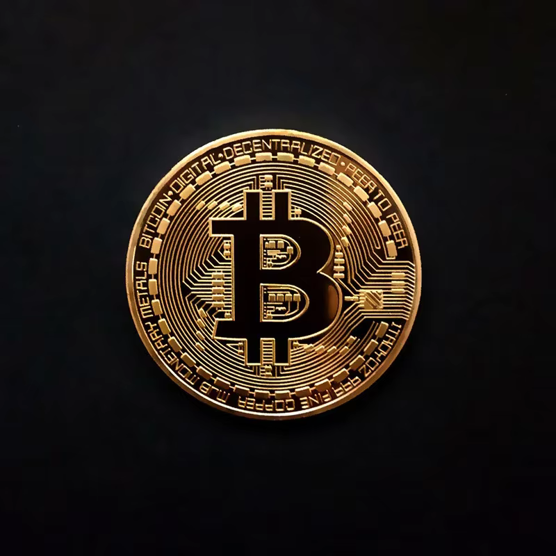 Pièce de monnaie Bitcoin plaquée or, Collection d'art à collectionner, cadeau commémoratif physique,