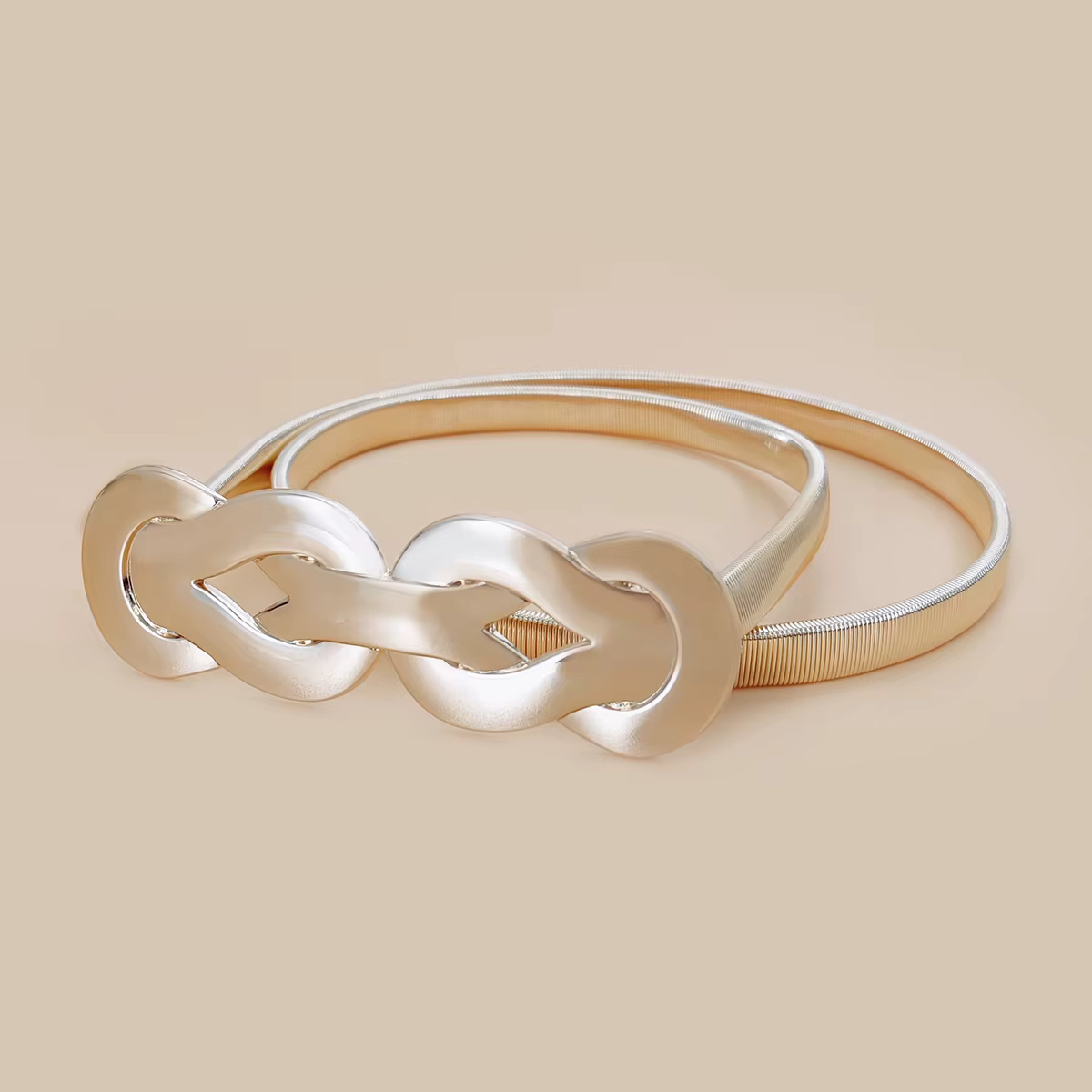 Ceinture à chaîne dorée pour femmes, élastique, pour robe, en métal argenté, accessoire de luxe Y2k