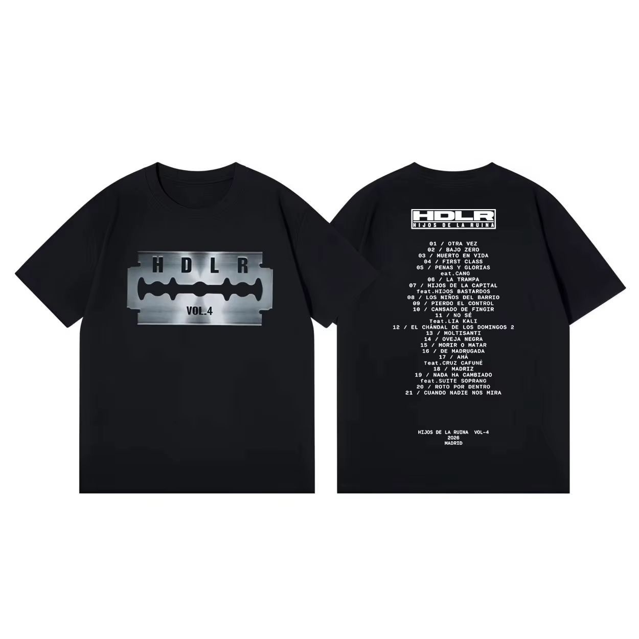 T-shirt Natos Y Waor Tour 2026 Merch pour hommes et femmes, vêtements de mode Hip Hop, T-shirts en c