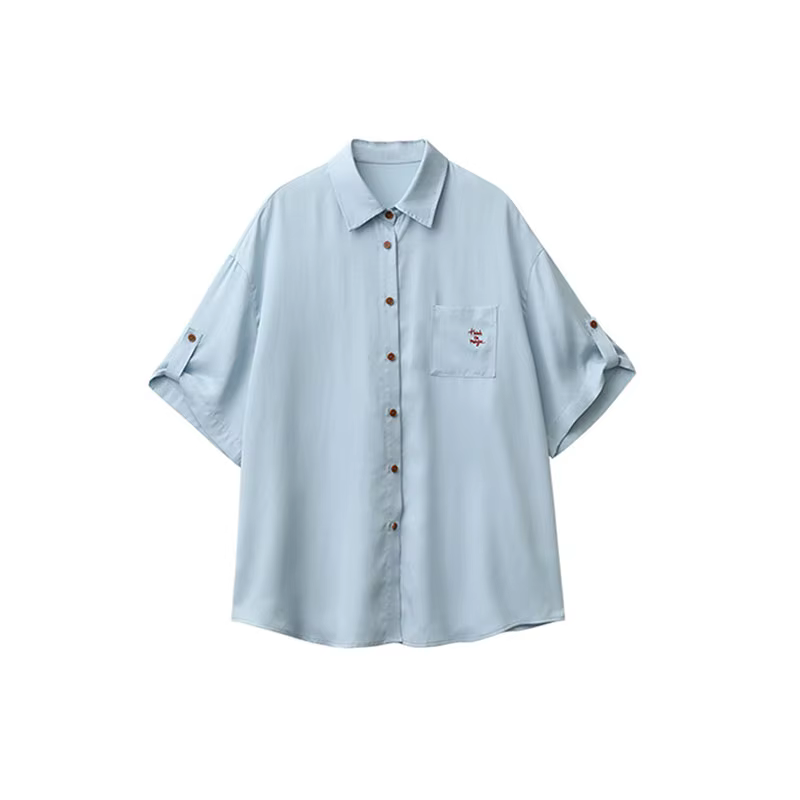 CHIC VEN femmes chemises ample décontracté à manches courtes Blouses femme manteau femme a-ligne jup