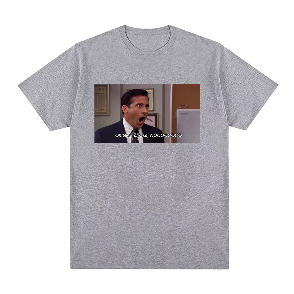 T-shirt hommage à Michael Scott, série télévisée The Office, Oh Dieu, s'il vous plaît, sans motif, à