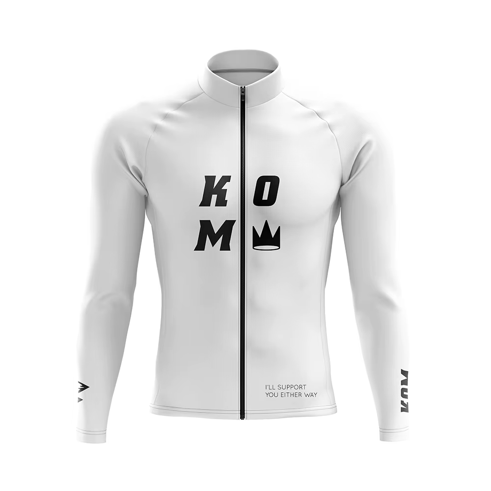 Kom – Maillot de sport en molleton thermique à manches longues, veste de cyclisme, vêtement chaud po