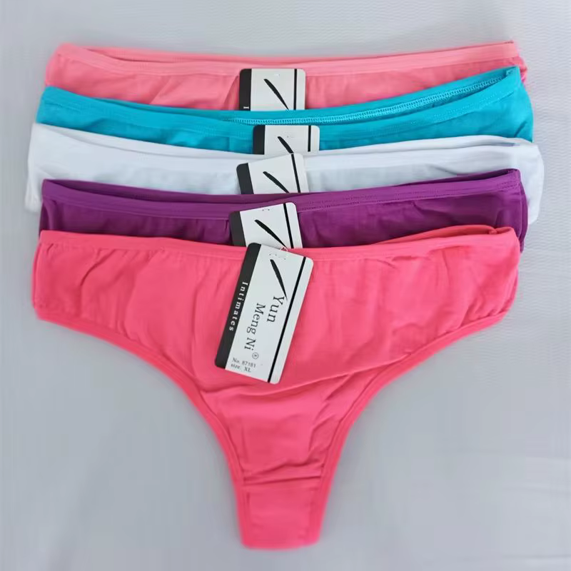 Nouveau style 5 pièces/lot Culottes sexy pour femmes en coton, string imprimé lettres, modèle 87181
