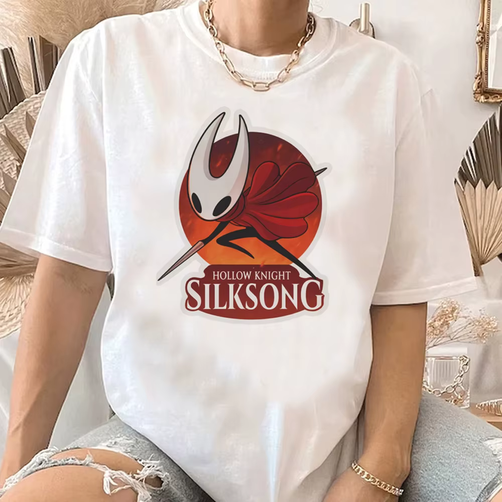 Hollow Knight T-shirt mode impression T-shirt été hommes à manches courtes jeu dessin animé Silksong