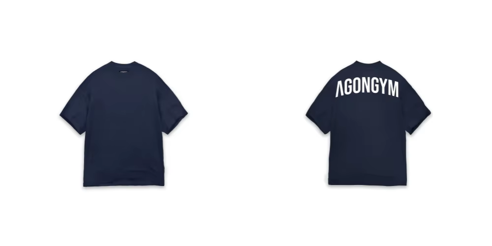 AGONGYM nouvelle tendance de la mode hommes T-shirt sport coton manches courtes chemises amples musc