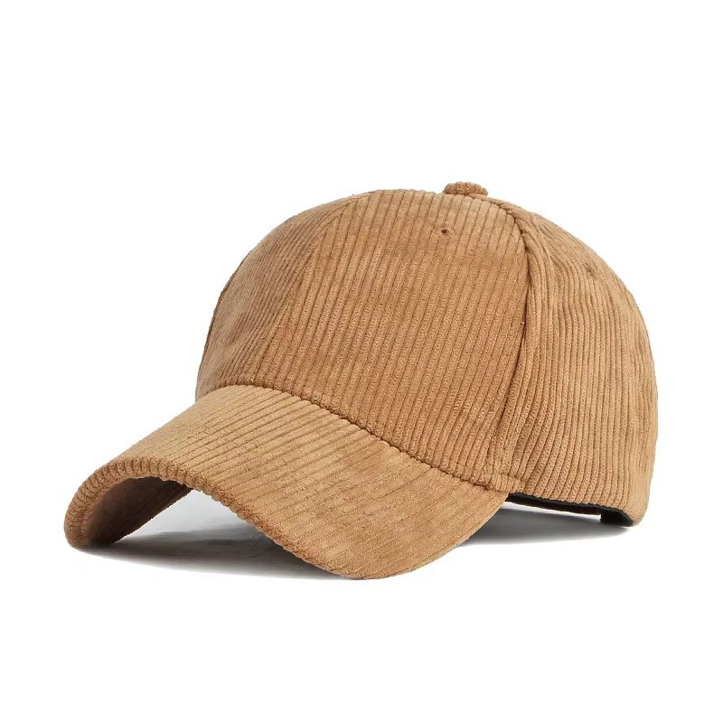 Concevez votre propre logo Casquettes de baseball en velours côtelé Hommes Femme Chapeau de baseball