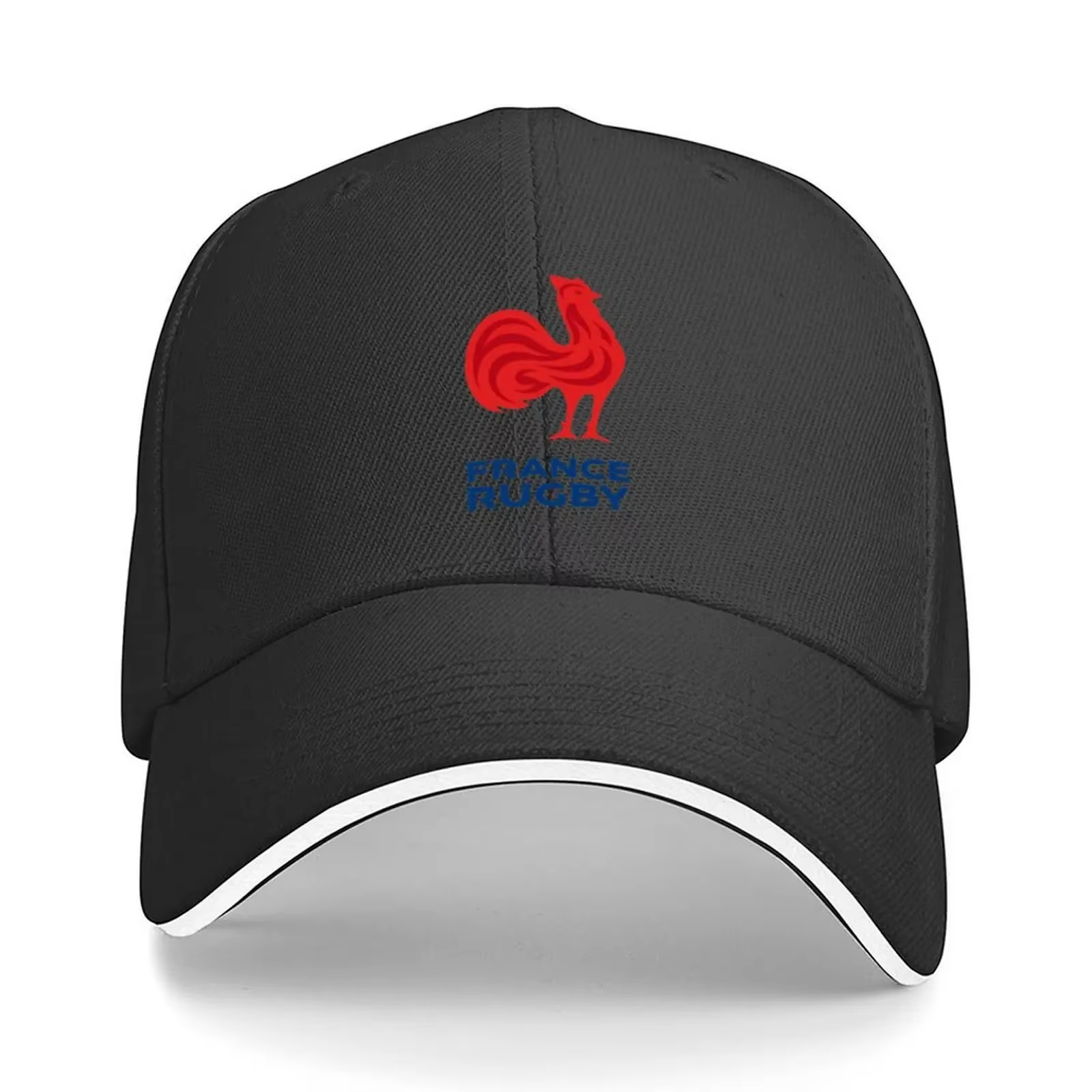 Casquette de baseball avec logo de l'équipe de rugby de France, style Western Hut, Derby Hut, Angeln