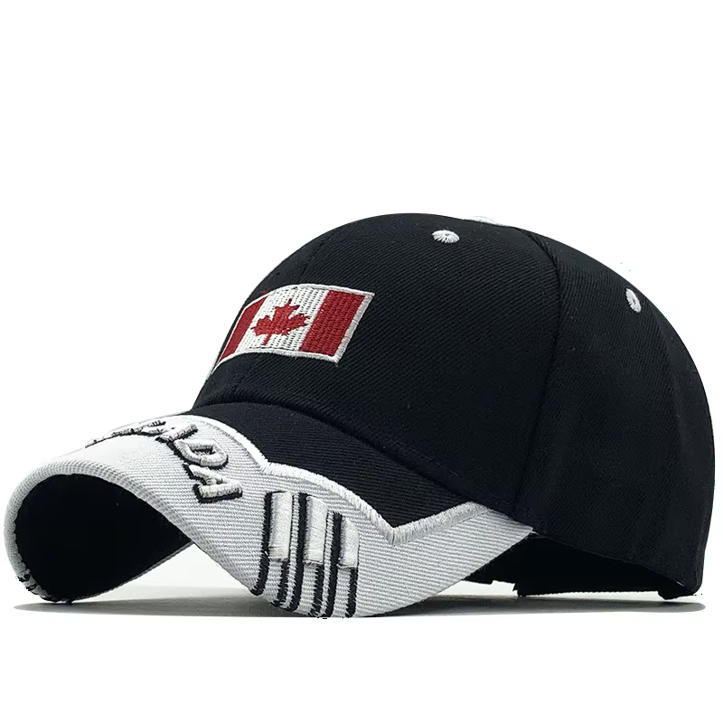 Nouvelles couleurs contrastées, casquette de baseball brodée Canada pour hommes et femmes, casquette