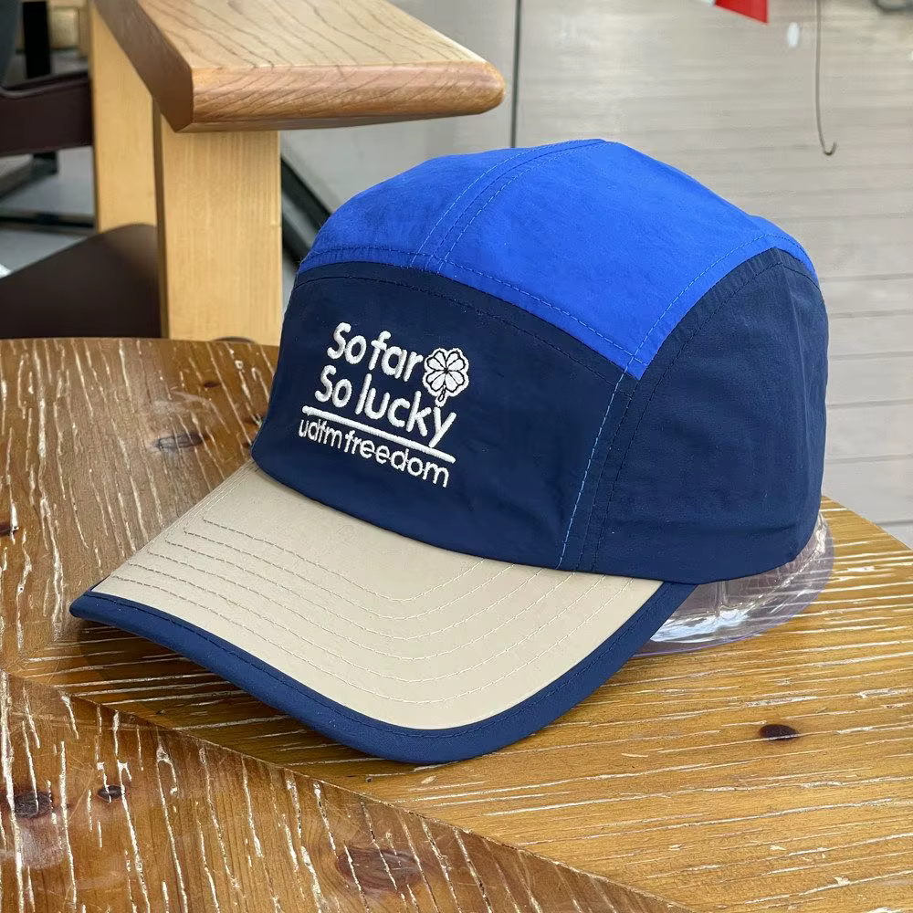 Casquette de baseball à cinq panneaux color-block pour hommes et femmes, légère et respirante pour l