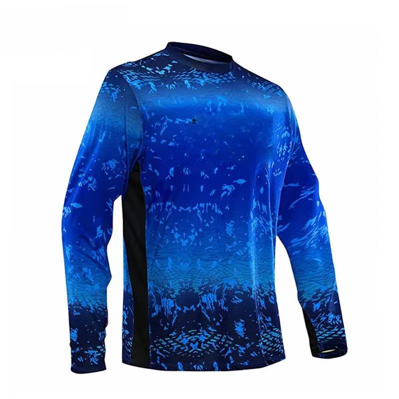 Chemises de pêche à manches longues, vêtements de Protection Uv pour hommes, maillot d'extérieur Upf