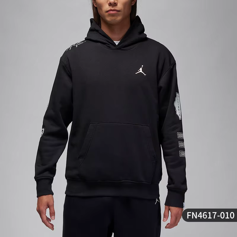 Nike officiel véritable JORDAN sport homme entraînement polaire sweat à capuche FN4617-010