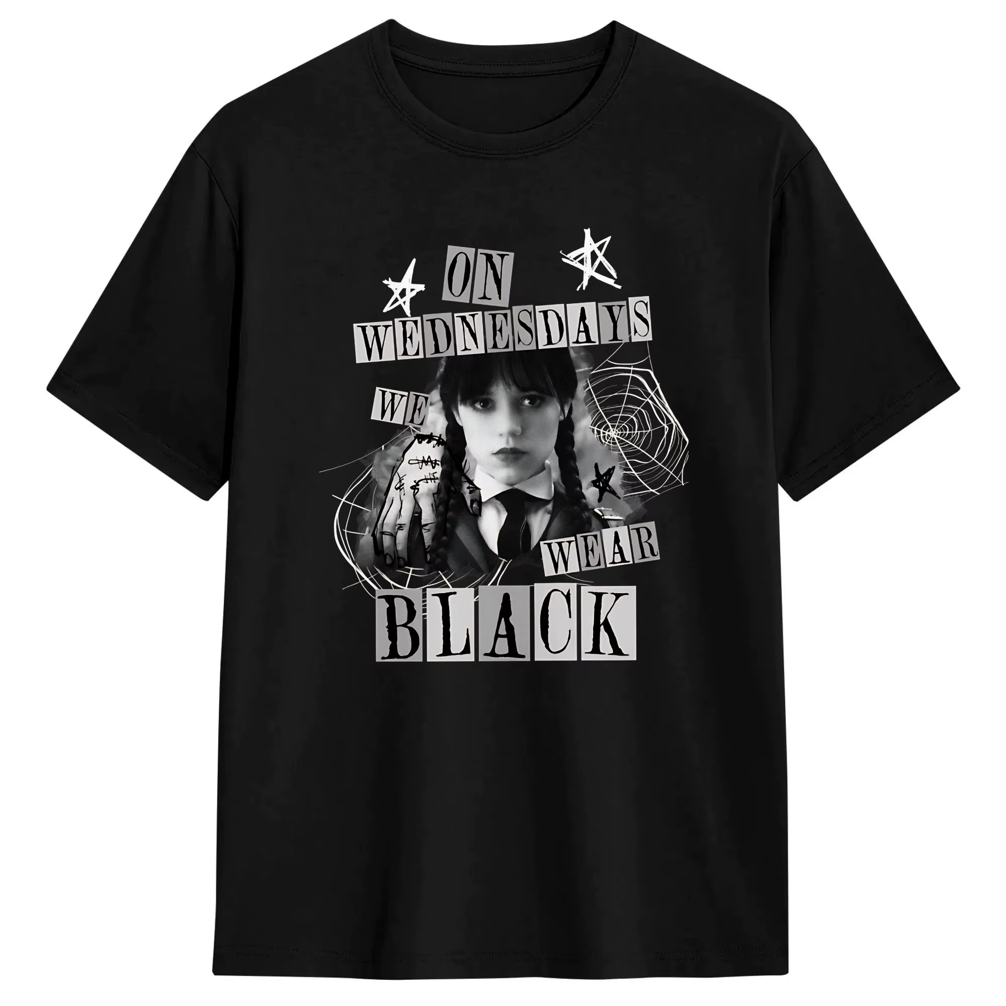 T-shirts noirs pour hommes, hauts en coton, t-shirts amusants à manches courtes et col rond, idée ca