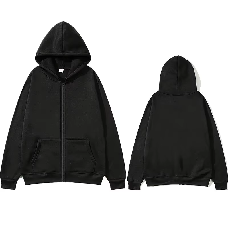 Mode décontracté noir gris bleu sweat à capuche avec fermeture éclair Hip Hop Street Wear sweats Ska