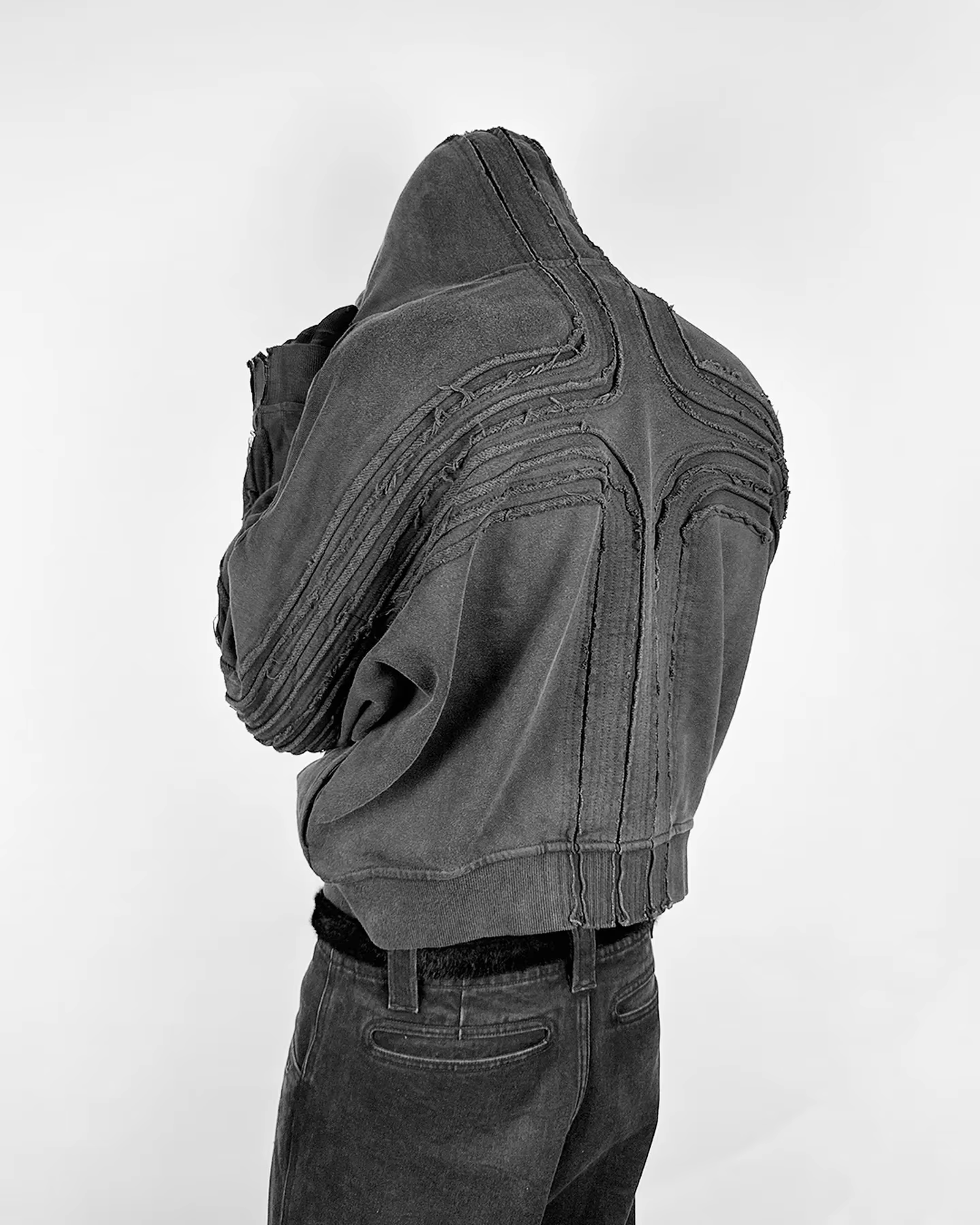 Sweat-shirt Y2K pour homme, lavé, usé, effiloché, avec fermeture éclair cousue, style streetwear Har
