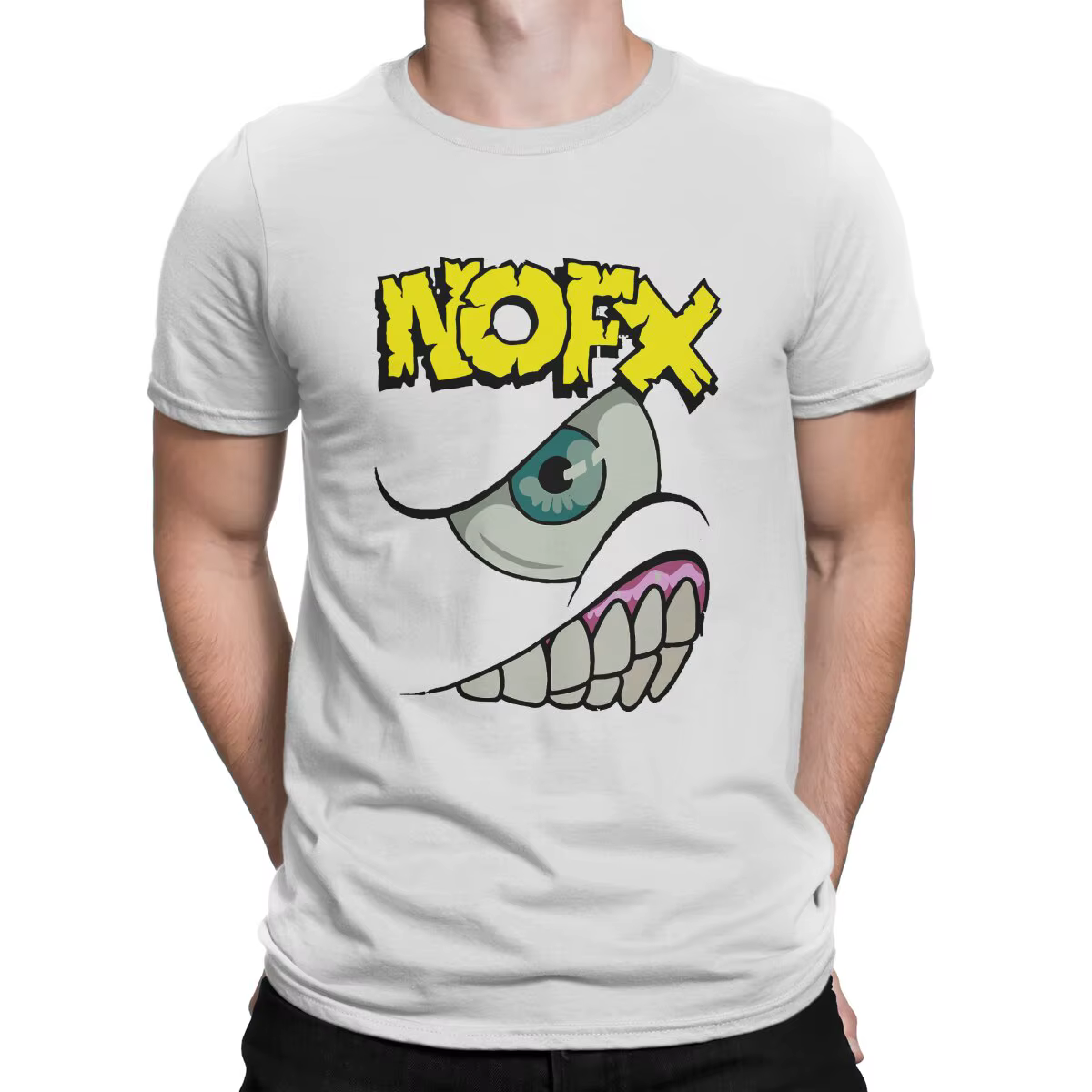 NOFX-T-Shirt manches courtes pour homme, vintage, en coton, à col rond, 1994