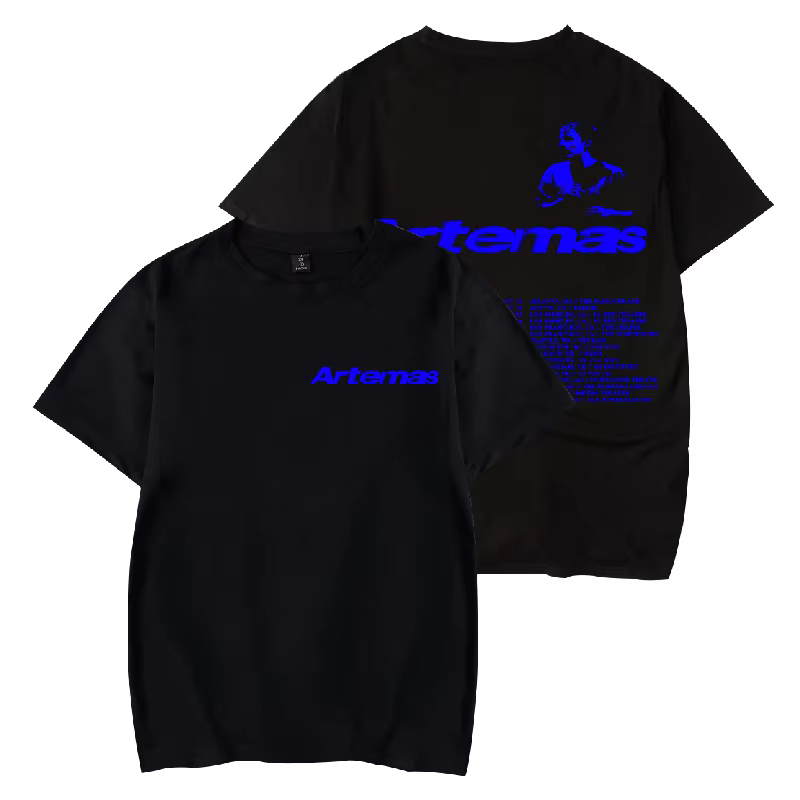 Artemas-T-shirt col rond manches courtes homme et femme, décontracté, estival et à la mode, 2024