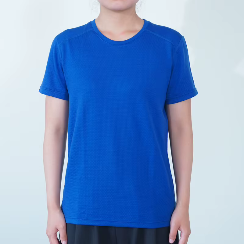 T-shirt d'extérieur en laine mérinos pour hommes, maille à séchage rapide, respirant, sueur, manches