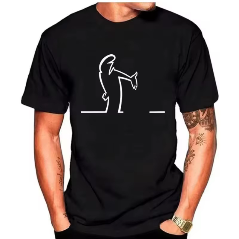 T-shirts d'été pour hommes Balum La Linea, t-shirt graphique amusant en coton, confortable, de quali