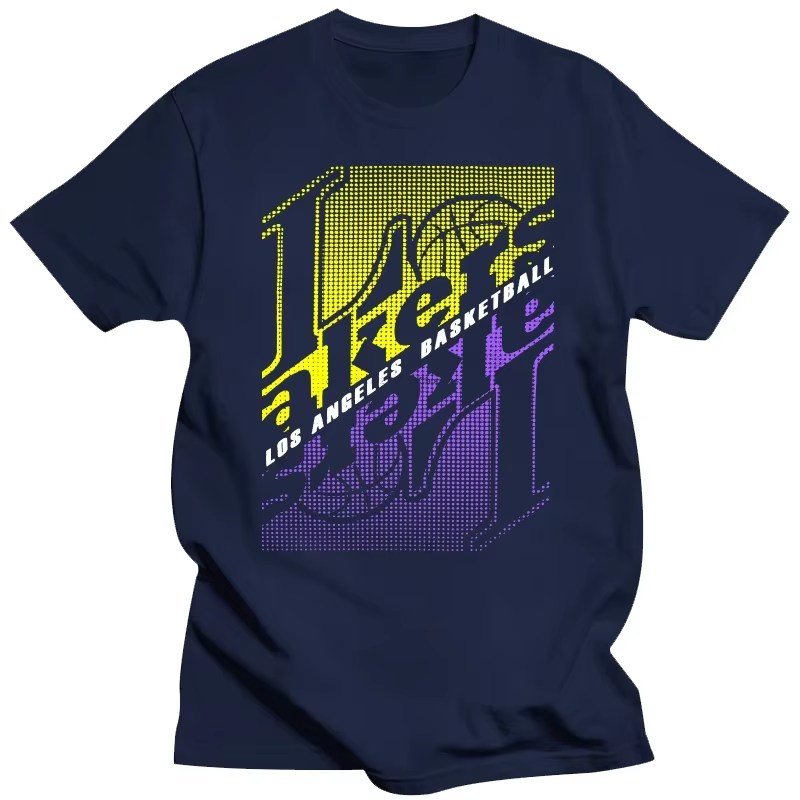 2025 nouveau modèle Laker Nation T-shirt Los Angeles LA T-shirt 100% coton adulte hommes nouveau