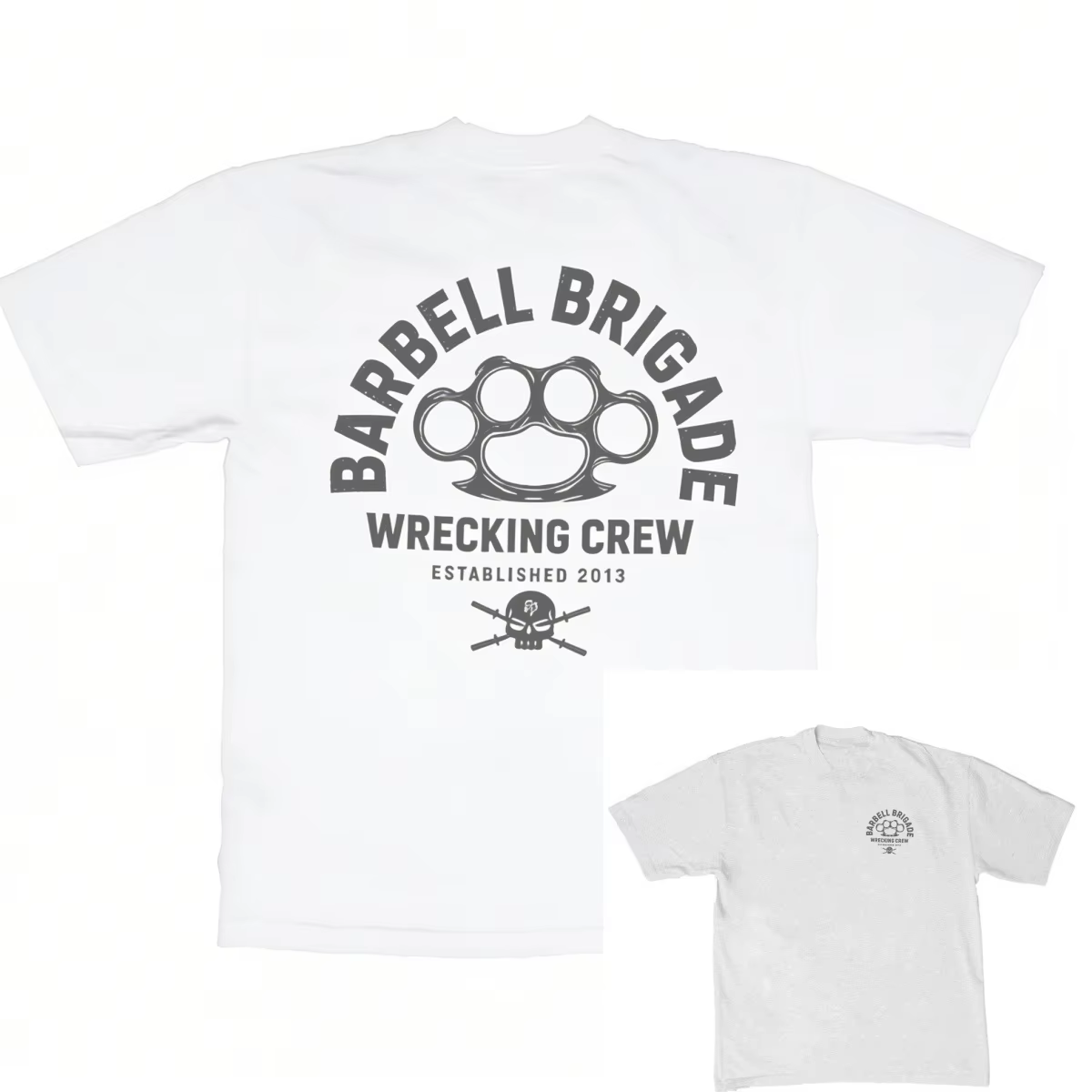 T-shirt de sport et de fitness Barbell Brigade pour hommes et femmes, marque de luxe