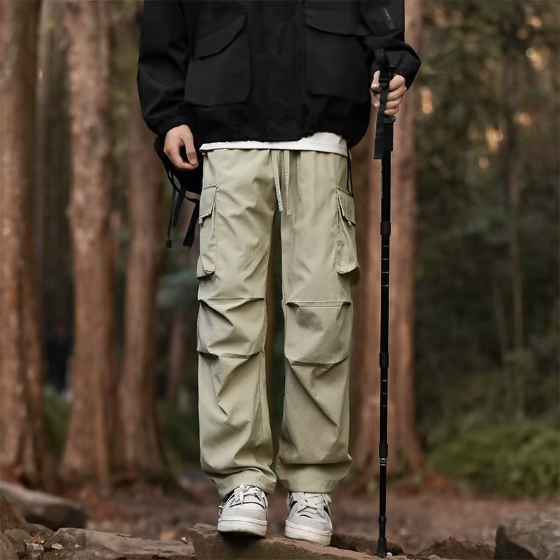 Pantalon de travail américain pour hommes, ample, décontracté, avec plusieurs poches, séchage rapide