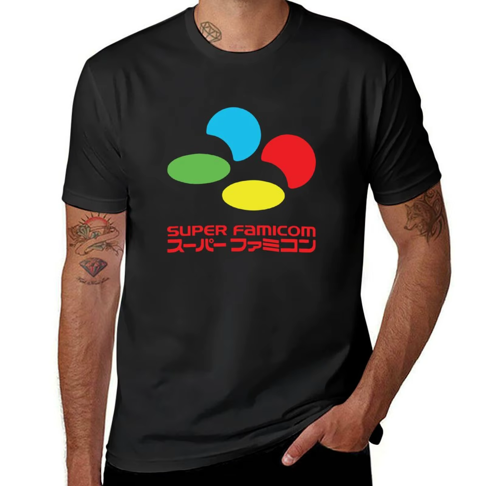 T-shirt homme blanc, surdimensionné, vintage, super no.icom
