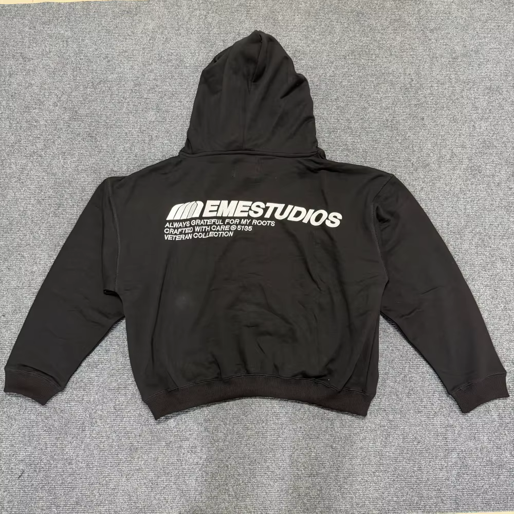 Sweat-shirt à capuche brodé EME, style streetwear, décontracté, pour homme/femme, en coton de qualit