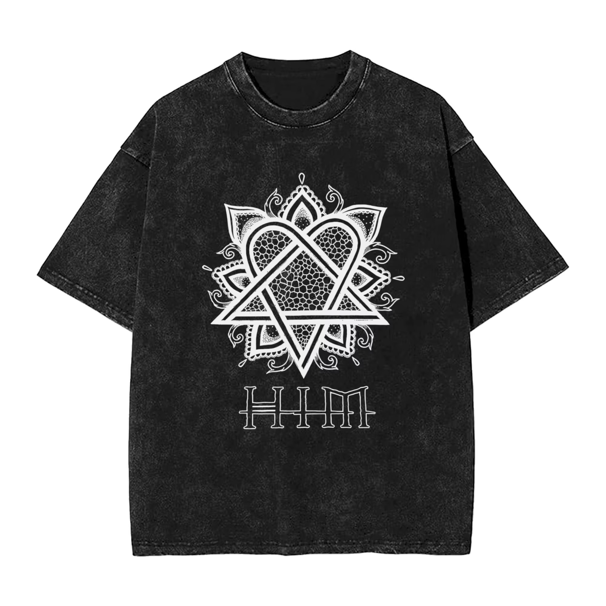 Hommes femmes T-Shirt lui groupe musique lavé T-Shirts tendance été T-Shirt Style de rue ample décon