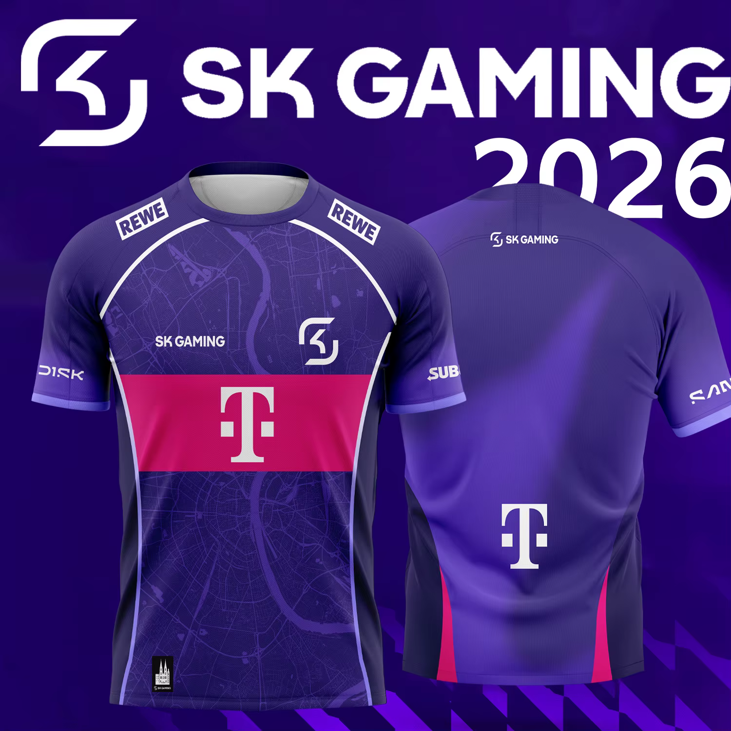 Nouveau maillot d'équipe de sport électronique SK GAMING 2026 – T-shirt décontracté d'été à manches 
