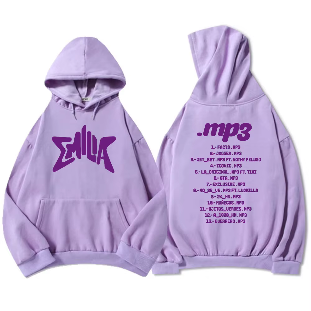 Streetwear Album MP3 Emilia Mernes sweat à capuche Hip Hop hommes sweats à capuche Sudaderas Hombre 