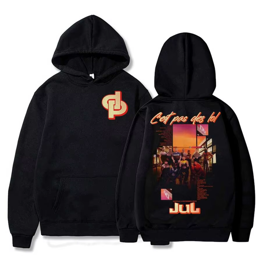 Rappeur Jul Tour 2025 sweat à capuche hommes femmes pull Hiphop Streetwear doux sweat-shirt décontra