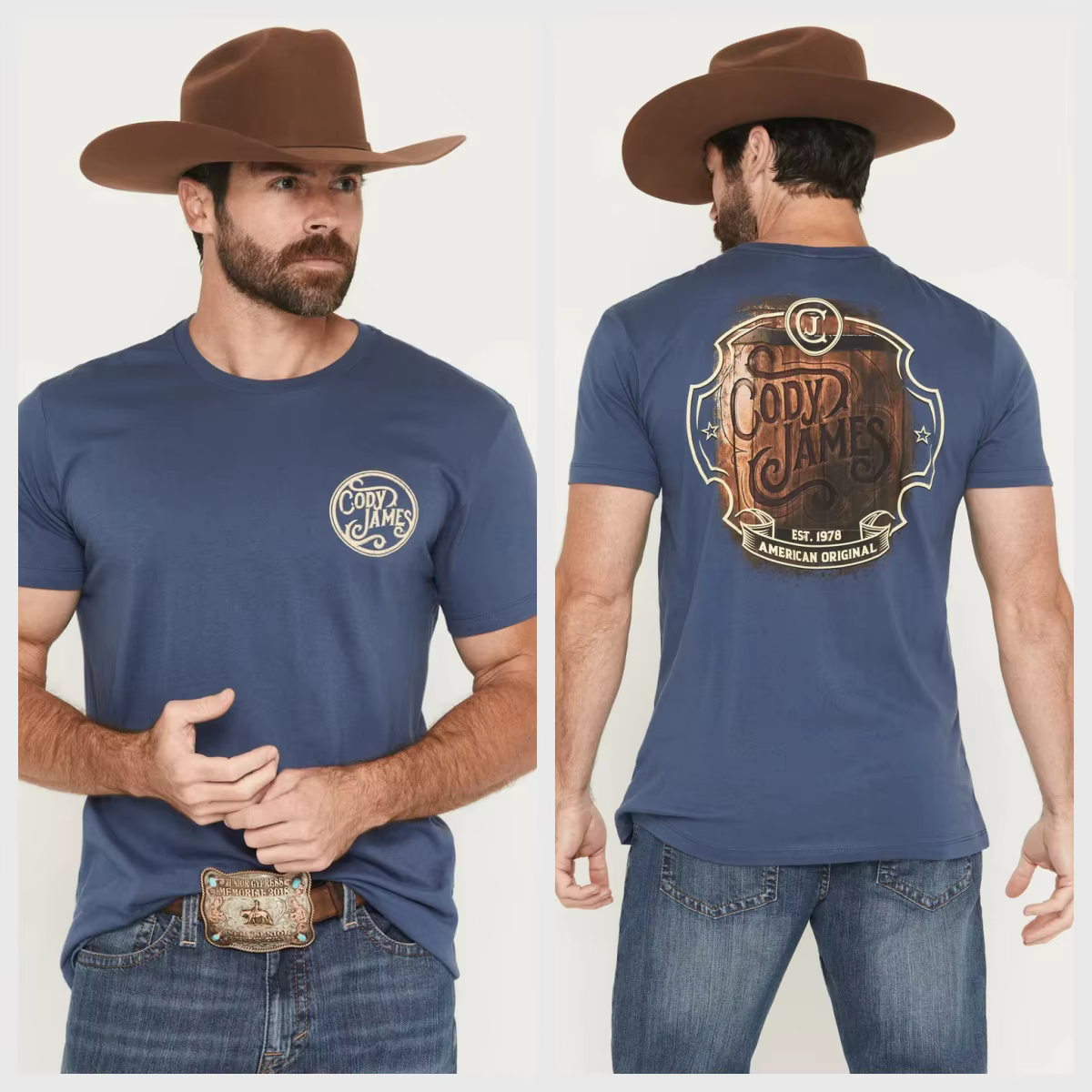 T-shirt graphique à manches courtes Cody James pour homme avec logo Whiskey Barrel, style unisexe ha