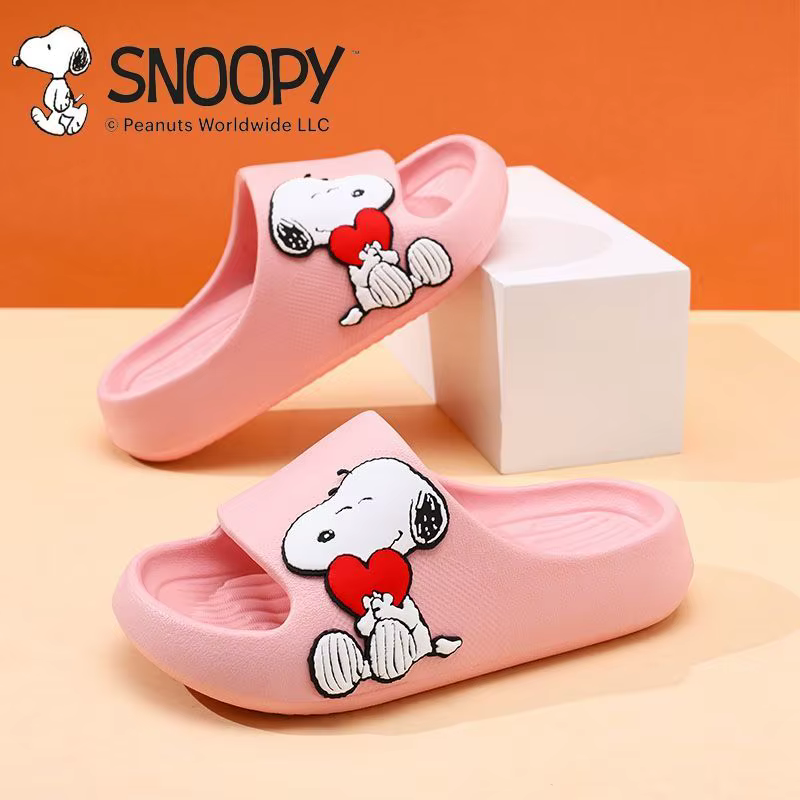 Pantoufles Snoopy, style dessin animé mignon, tongs parent-enfant à la mode et douces antidérapantes
