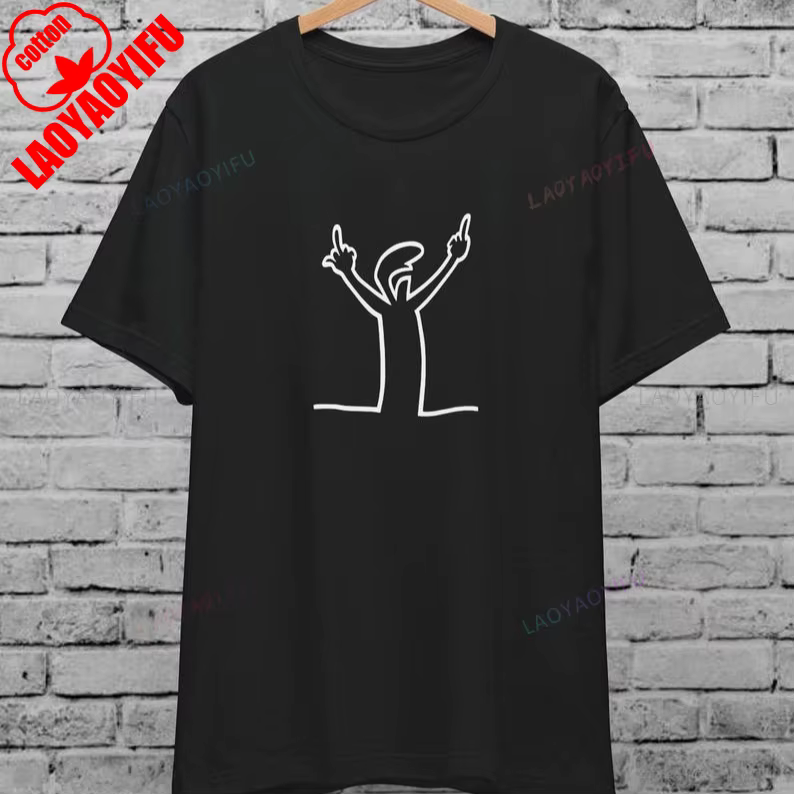Angry La Linea T-Shirt unisexe pour hommes femmes la ligne Osvaldo Vintage cadeau drôle années 80 de