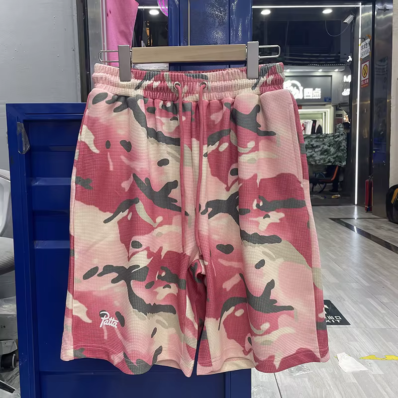Hommes femmes Couple décontracté rose Camouflage Patta à manches longues T-Shirt de qualité supérieu
