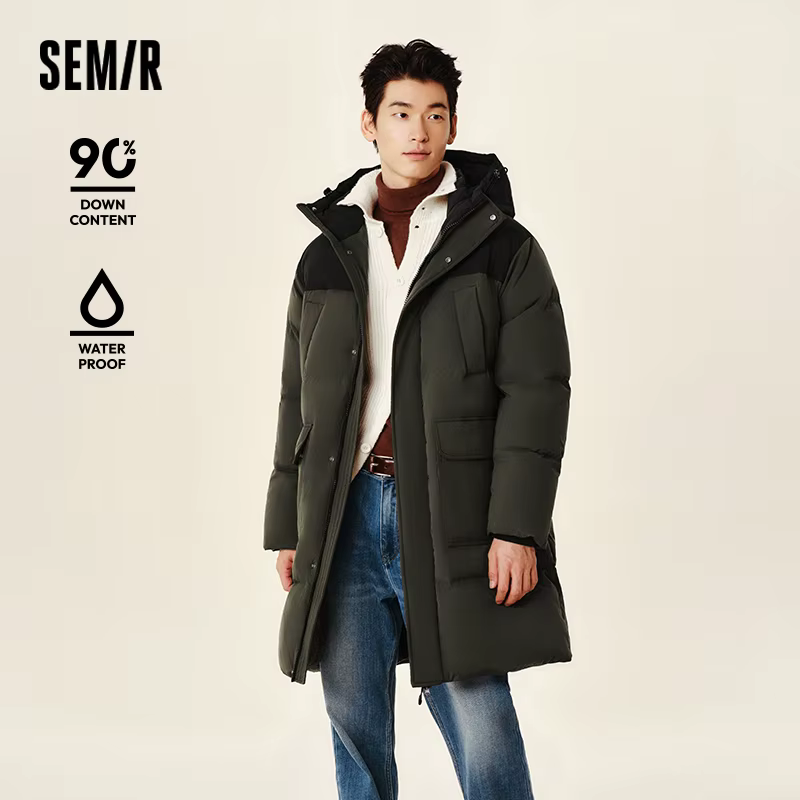 Doudoune Homme Semir 2026 Nouvelle Collection Imperméable Épaisse Longue Veste d'Hiver pour Couple