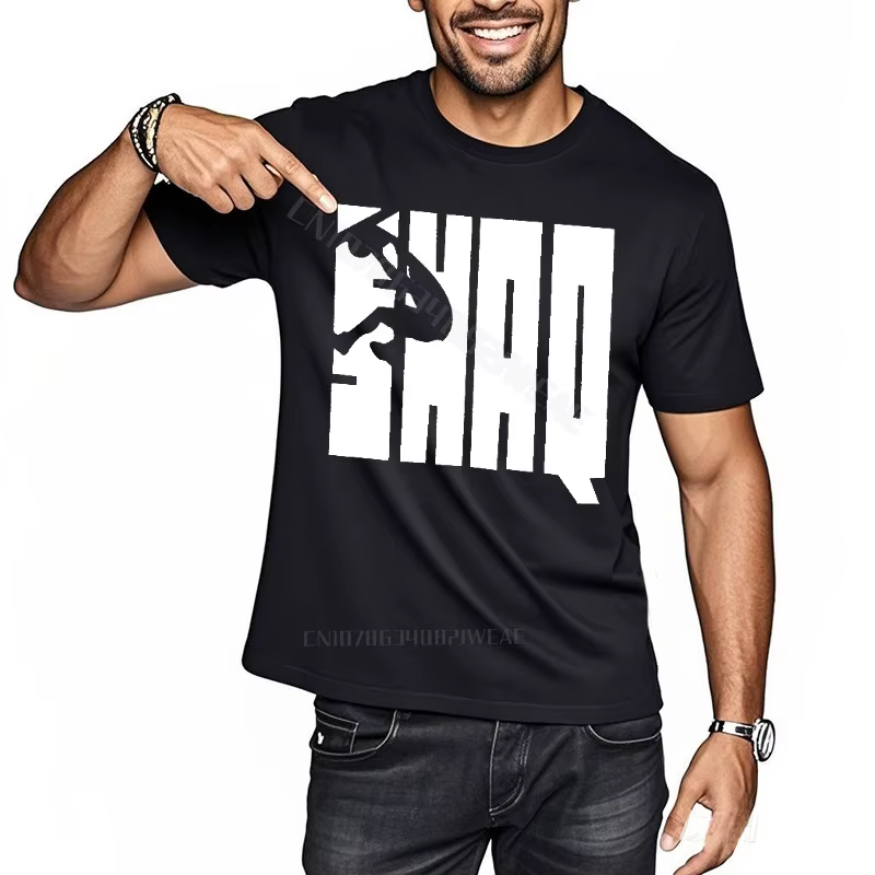 Homme T-shirt col rond col rond T-shirt audacieux Shaq Silhouette Design Vintage nouveaux Teeshirts 
