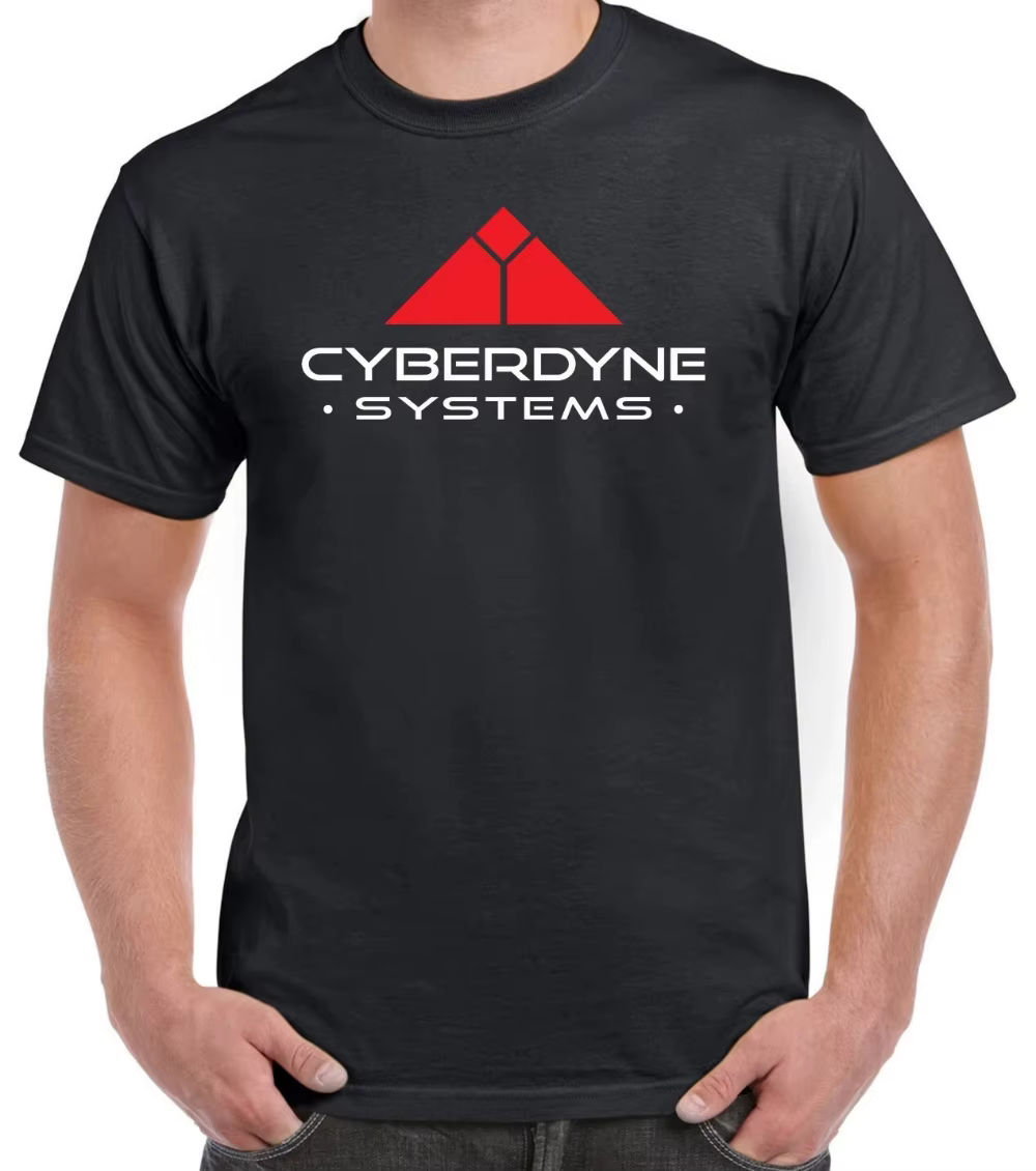 Cyberdyne Systems T-shirt à thème de film de science-fiction rétro, en pur coton, toutes saisons, dé