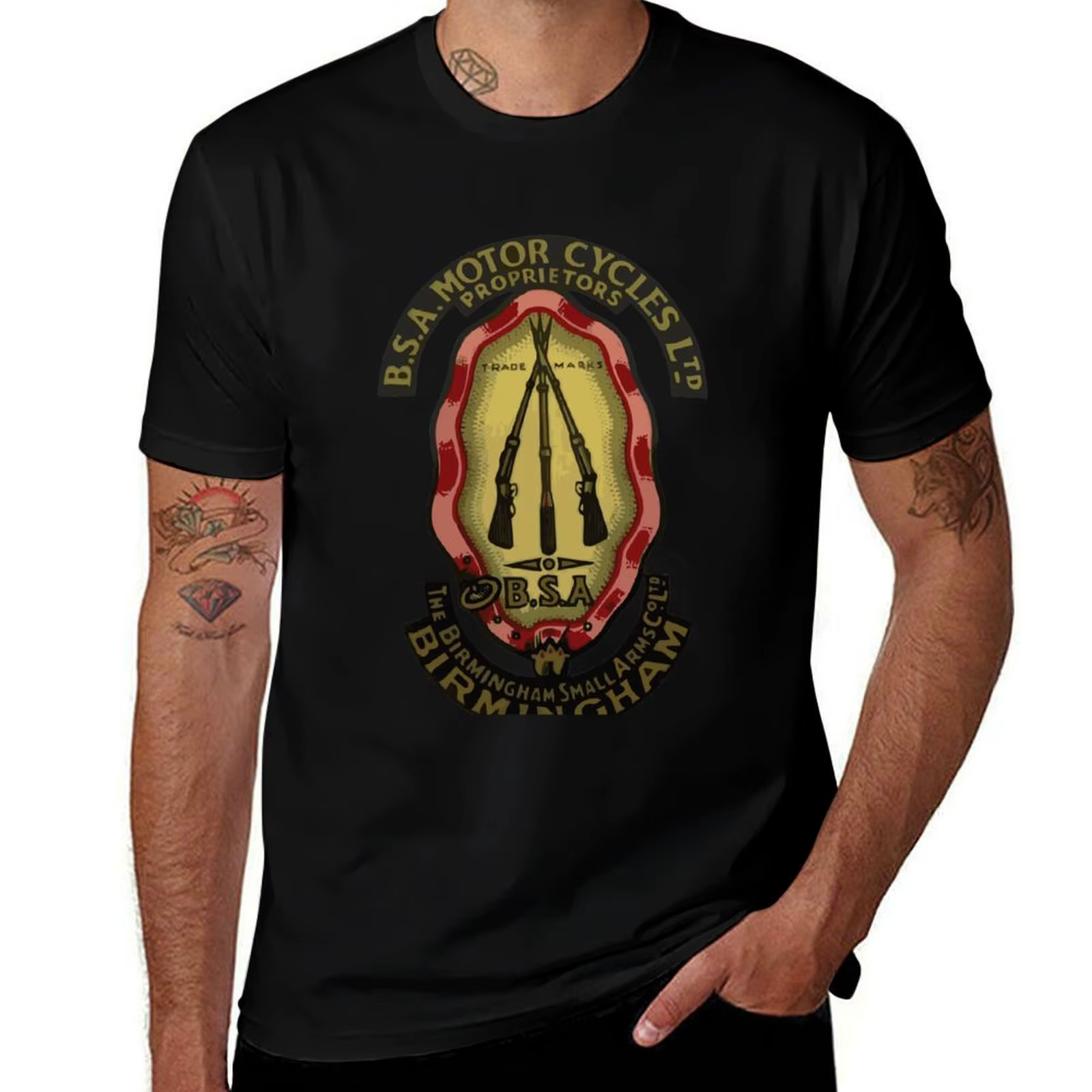 BSA motos Logo 4 T-Shirt anime t-shirts surdimensionné T-Shirt pour homme 100 pour cent coton T-Shir
