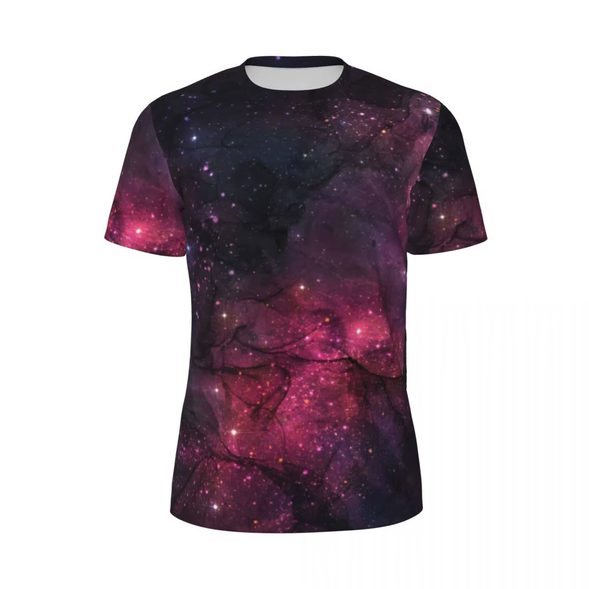 T-shirt à col rond pour homme, design amusant, étoiles étoilées, espace extra-atmosphérique, galAct 
