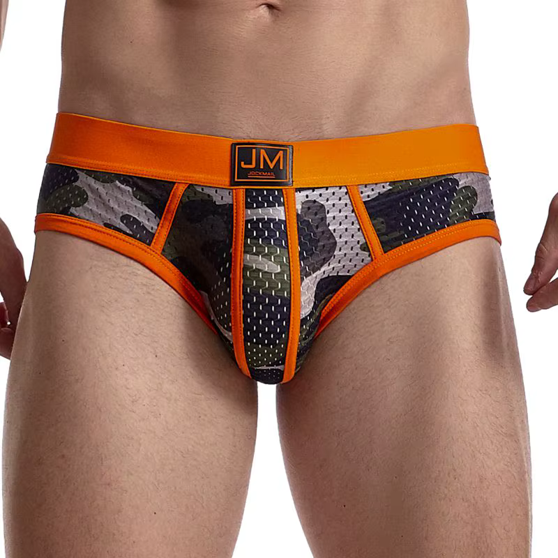 Sous-vêtements pour hommes slips caleçons en Nylon taille basse maille respirant Camouflage slips po