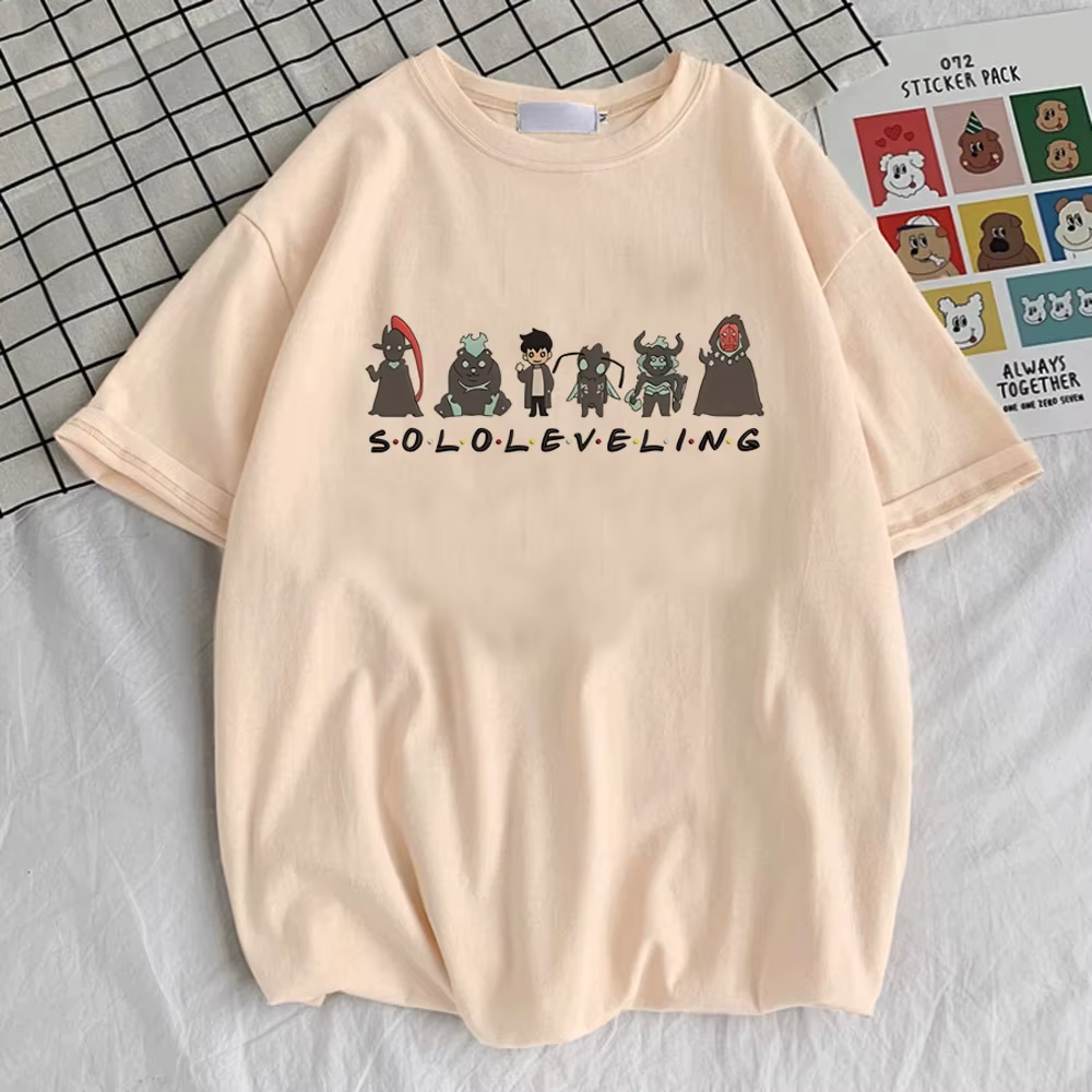Solo nivellement chemise femmes esthétique graphique université hip hop t-shirt classique années 80 
