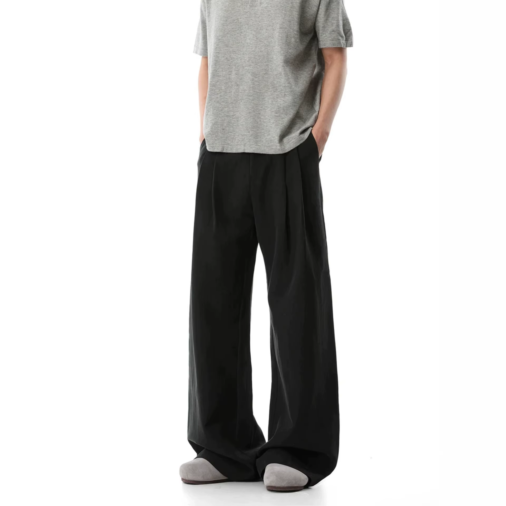 Pantalon décontracté homme en lin, nouvelle collection été 2026, style Old Money, coupe fluide, jamb