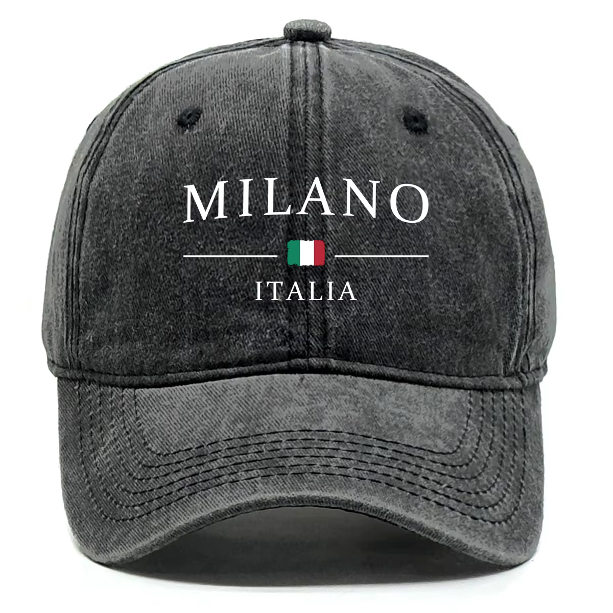 Casquette de baseball avec inscription « MILANO ITALIA », chapeau de baseball réglable imprimé, coul