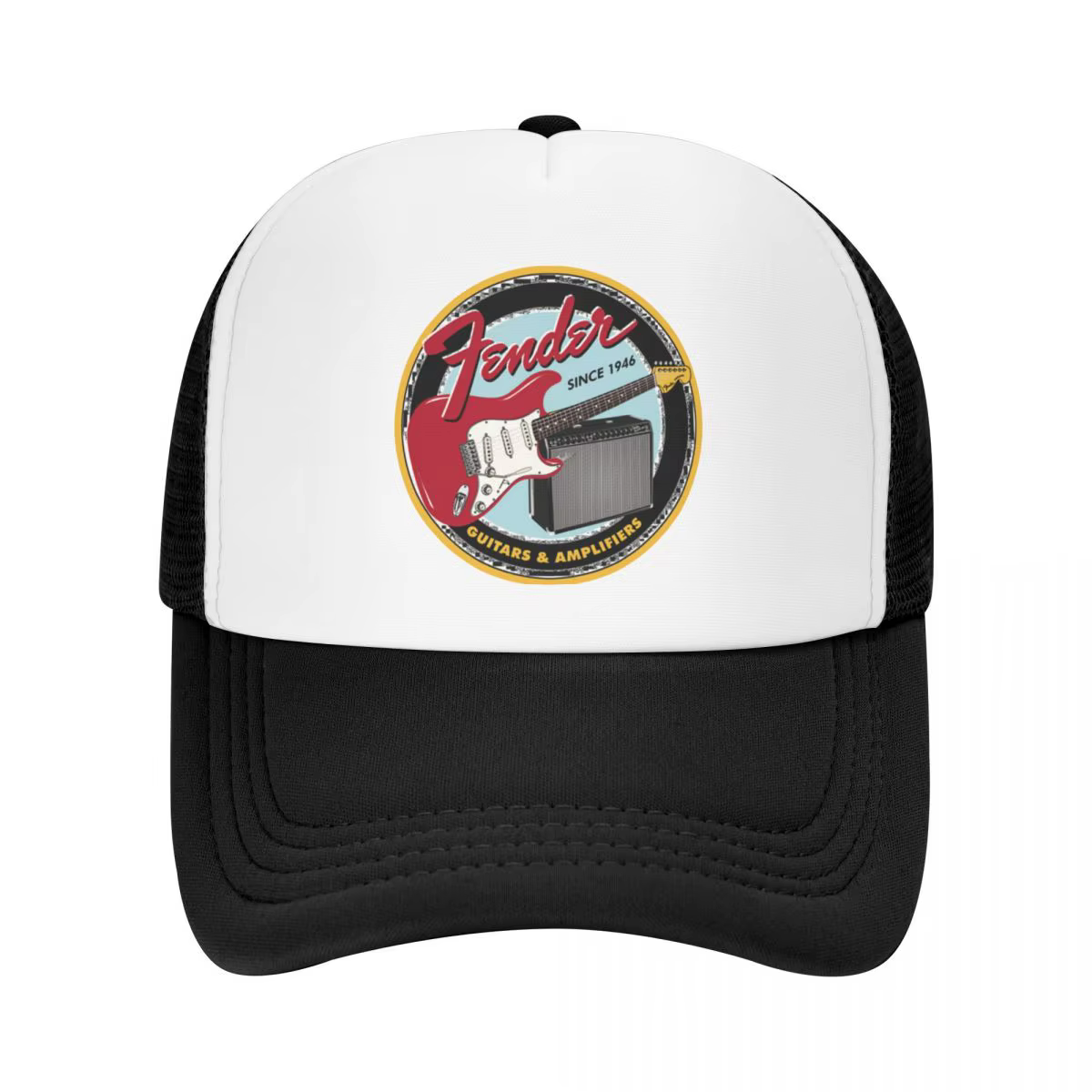 Casquettes de baseball rétro Fender Jimi Hendrix pour guitare électrique, casquettes en maille, casq
