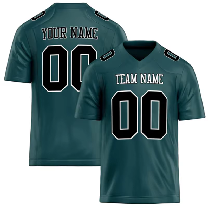 Nom de l'équipe personnalisé numéro nom T-shirts de Rugby personnalisé bricolage vert nuit hommes sp