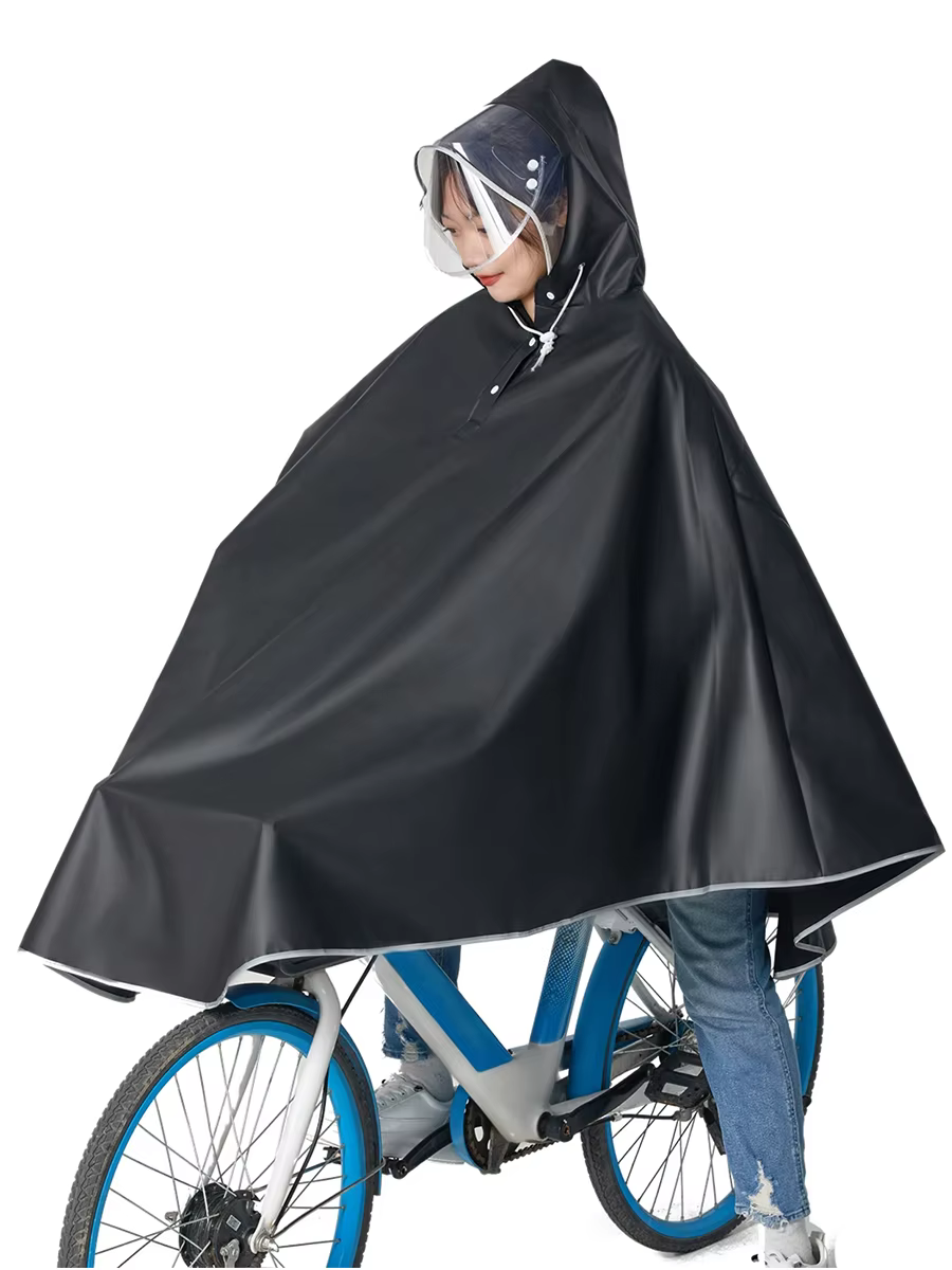 Poncho de pluie imperméable pour vélo et femme et homme, léger et réutilisable, Capes de pluie à cap