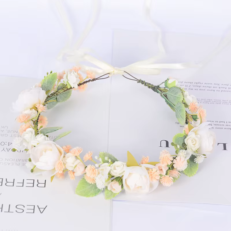 Guirxiété de couronne de fleurs pour patients de mariage, accessoires pour cheveux, diadèmes pour fe