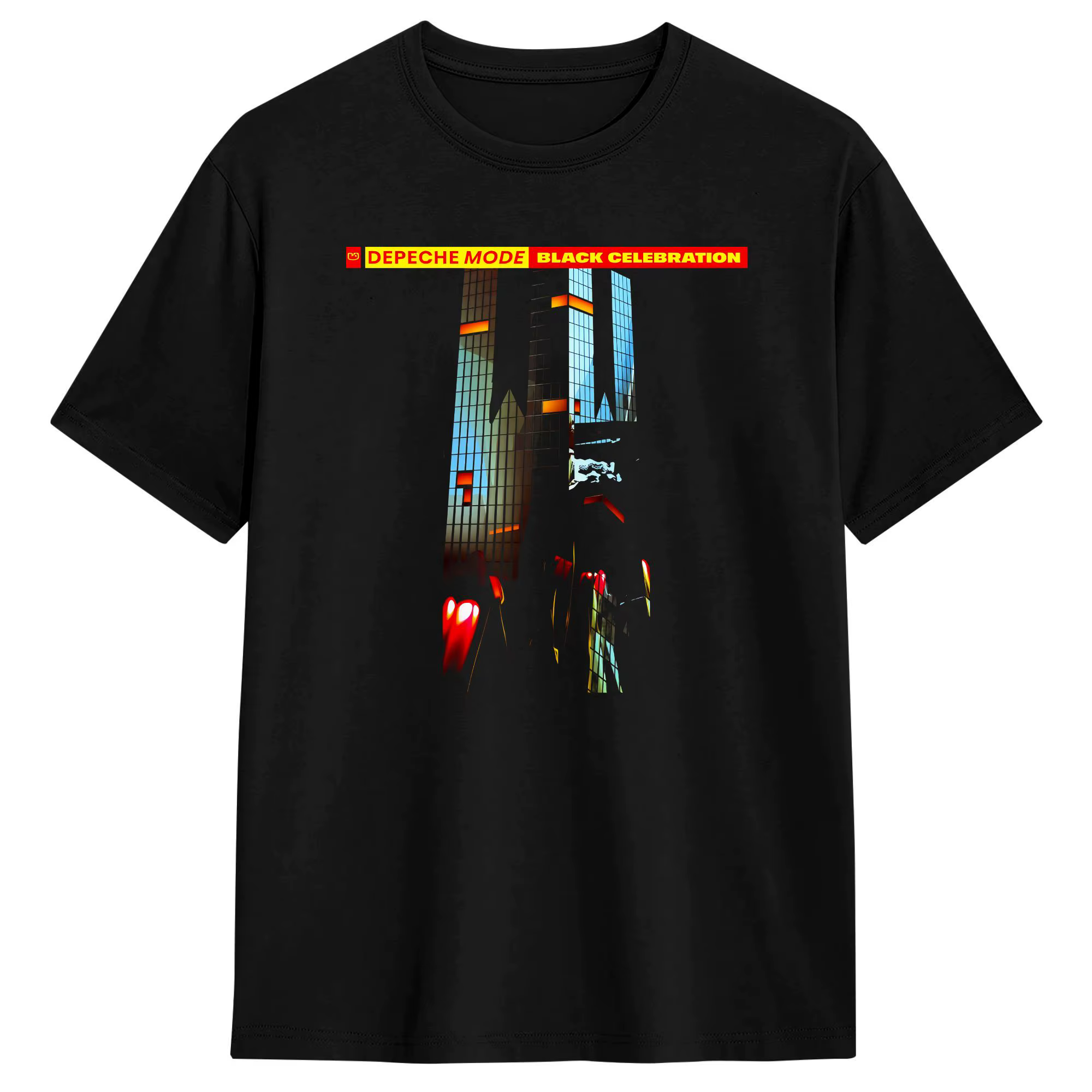 Superbe t-shirt noir Depeche Mode pour hommes, col rond, en pur coton, à manches courtes, vêtements 